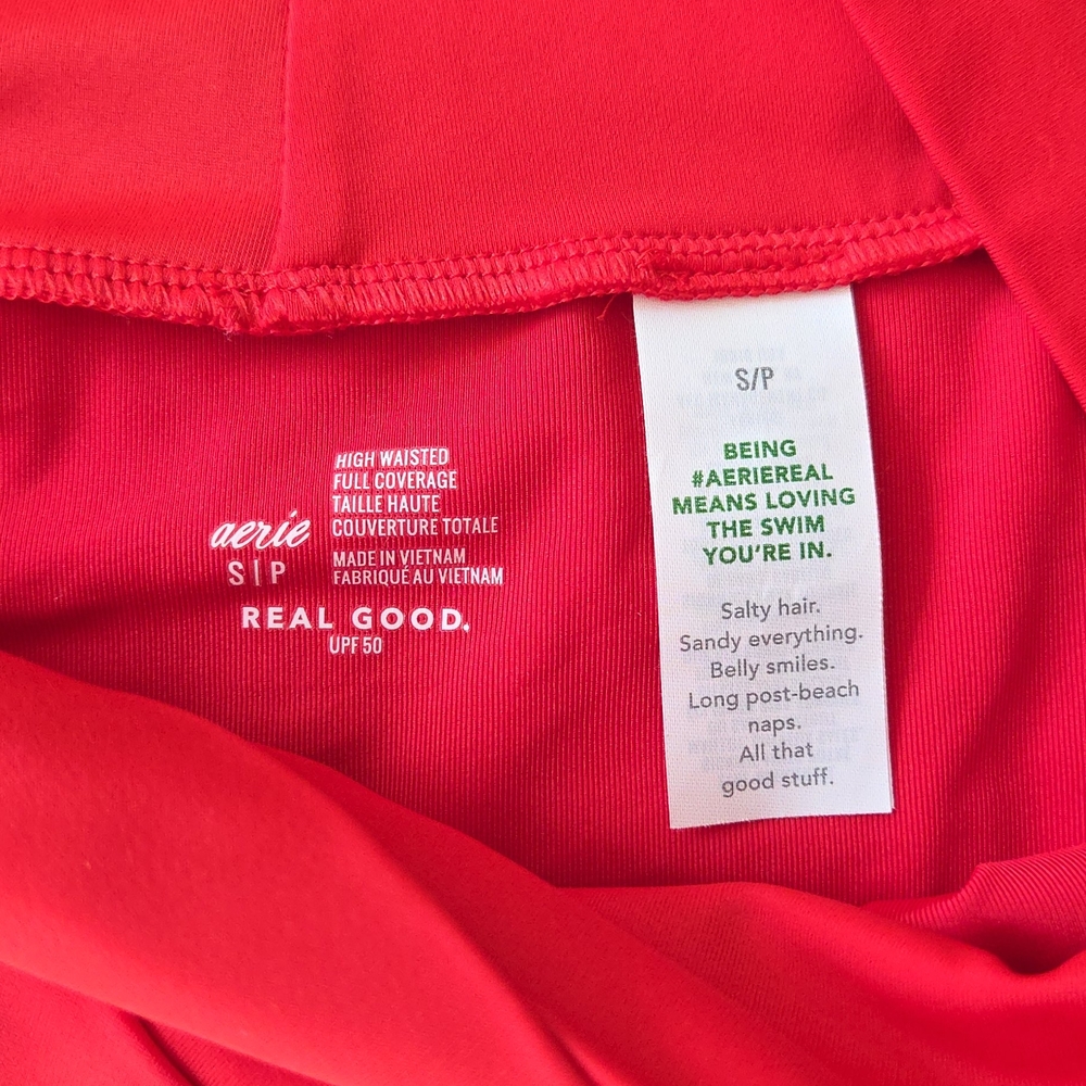 Aerie Size S High Crisscross Waisted Full Coverage Bottom & Scoop Swim Top -Set - Picture 6 of 9